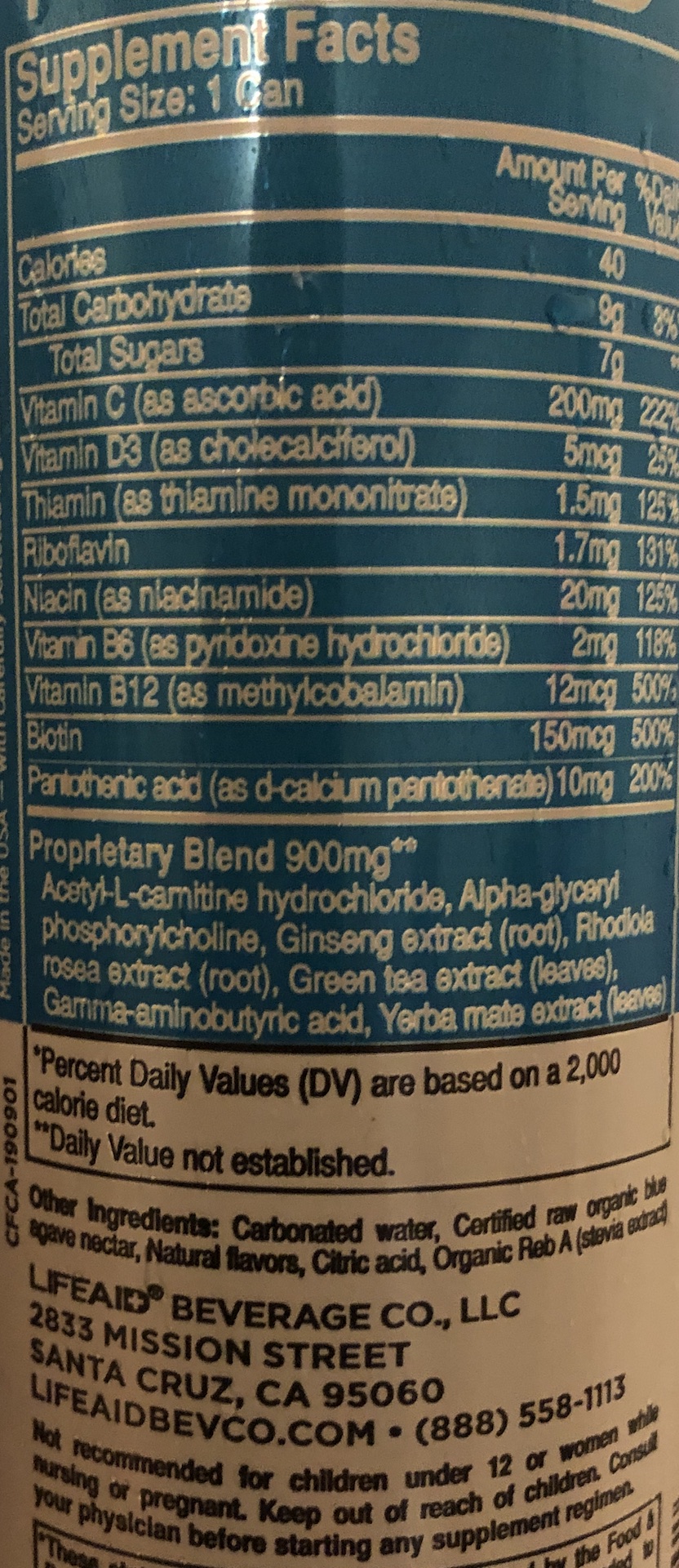 Focus Aid Drink for the Mind Packaged Food Reviews