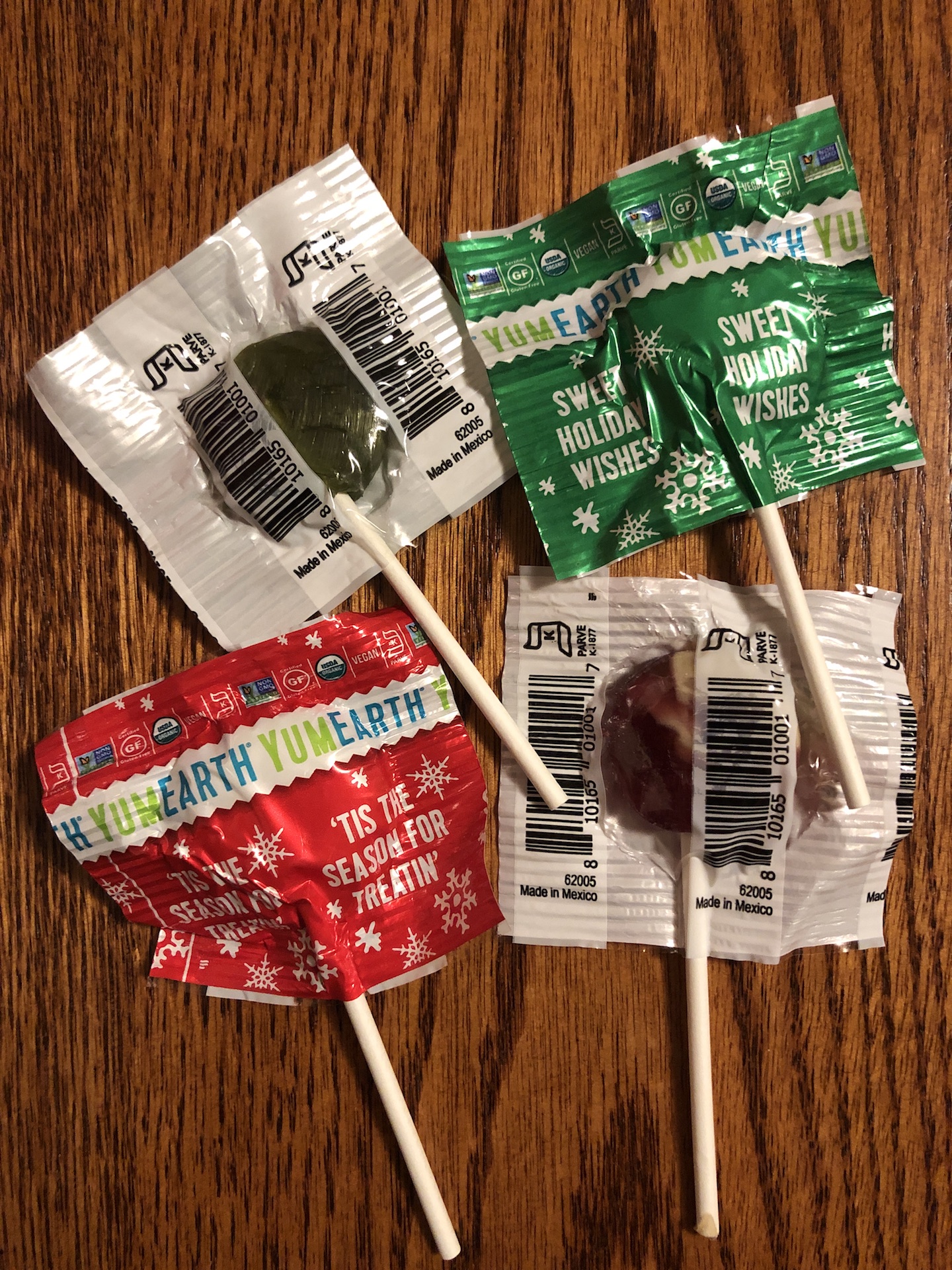 Yum Earth Organic Candy Cane Pops Packaged Food Reviews