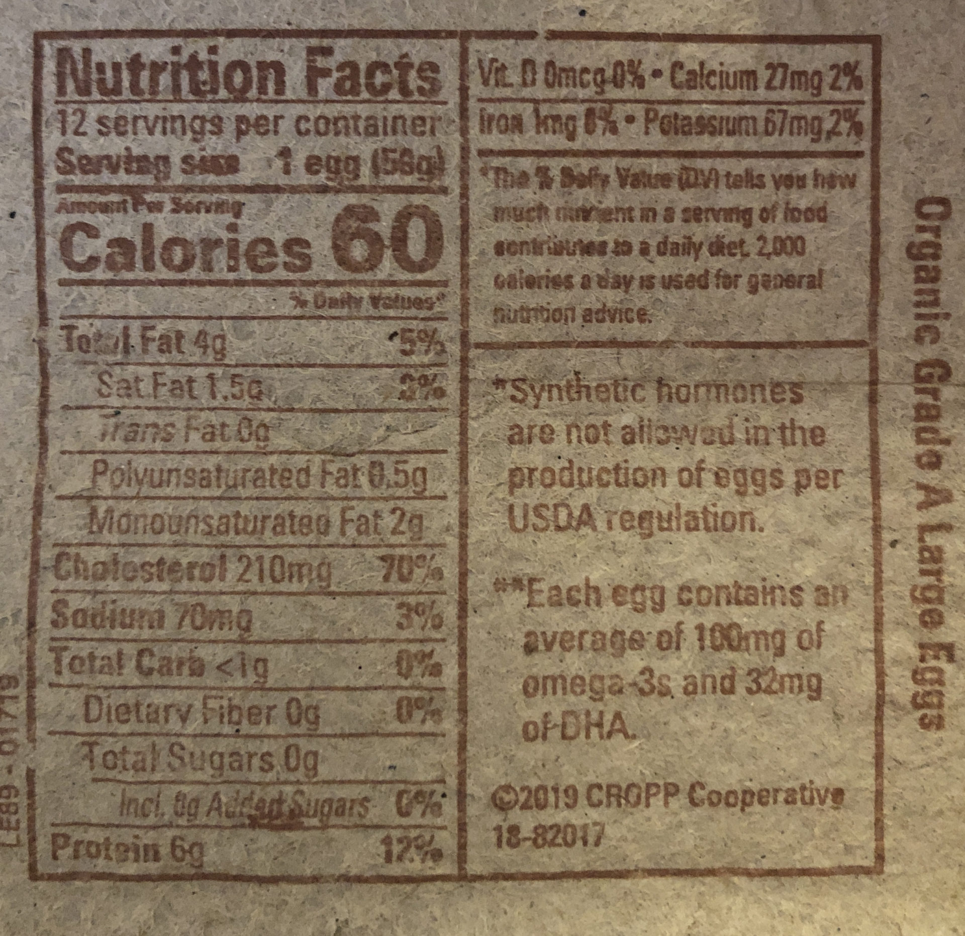 Organic Valley FreeRange Eggs Packaged Food Reviews