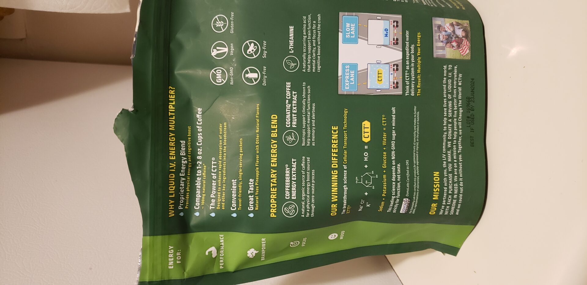 Liquid I.V. Energy Multiplier Packaged Food Reviews