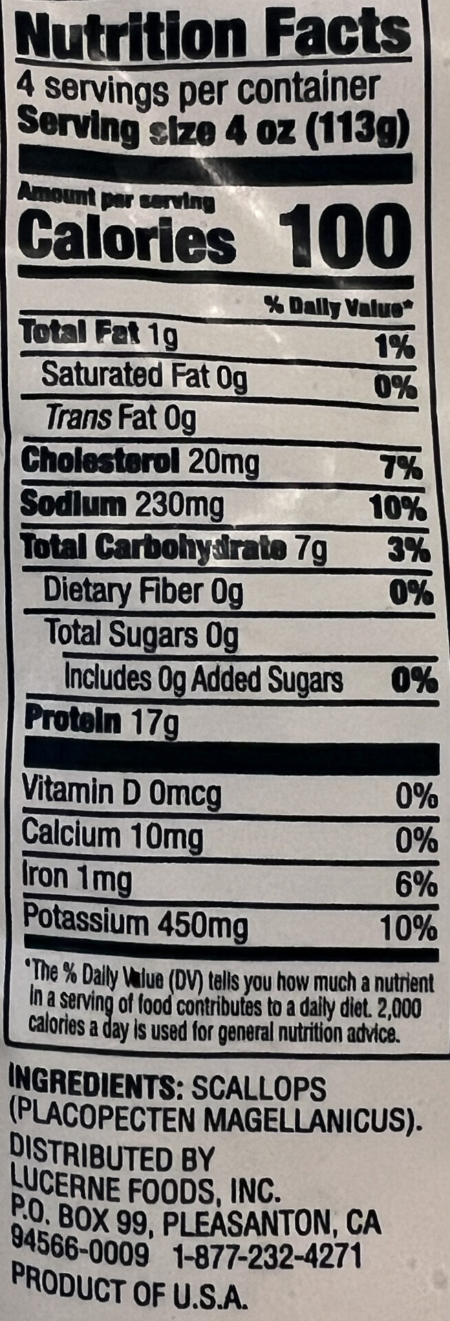 Open Nature Sea Scallops Packaged Food Reviews