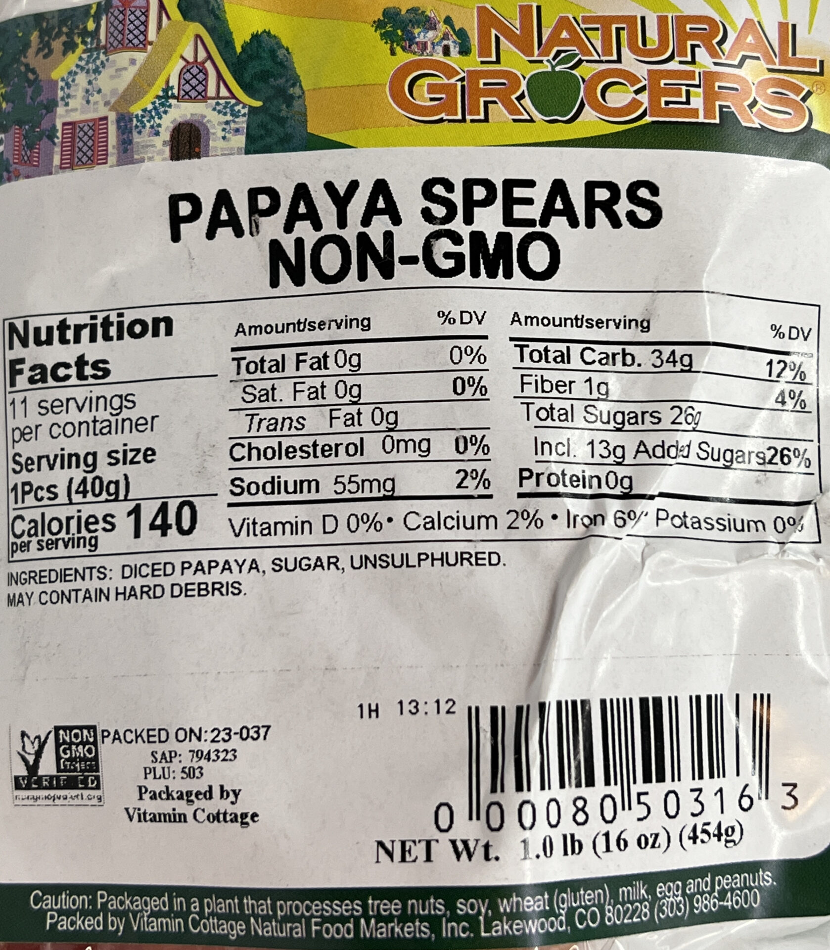 Papaya Spears by Natural Grocers Packaged Food Reviews
